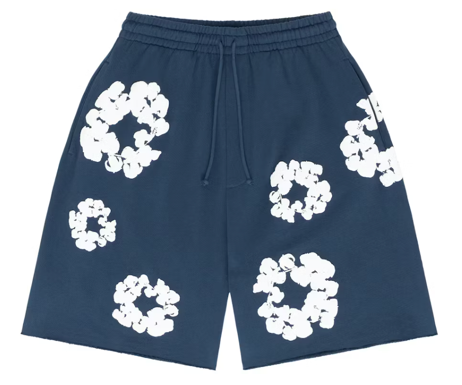 Denim Tears Cotton Wreath Shorts Navy
