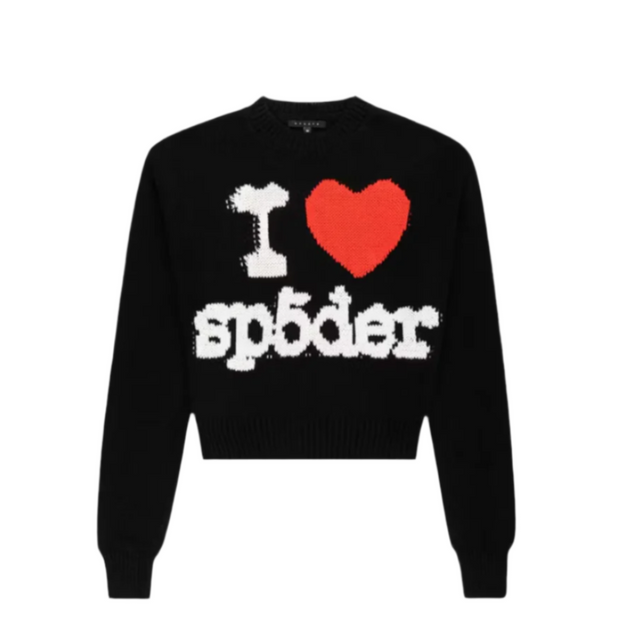 Sp5der Souvenir Knit Sweater Black