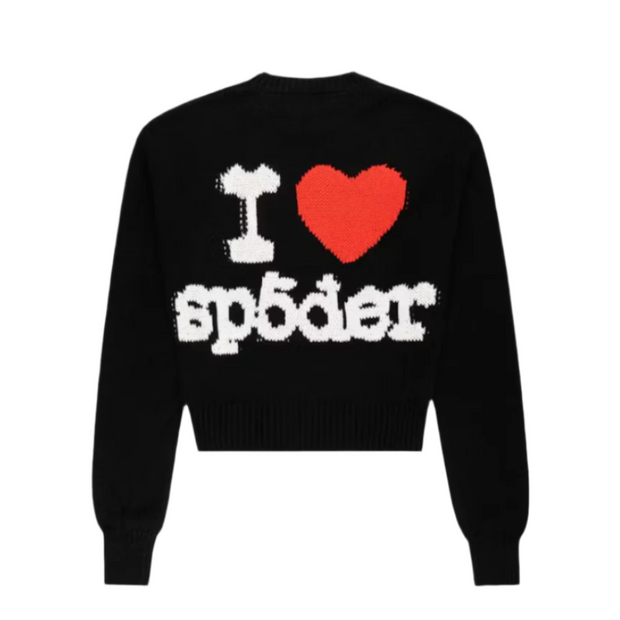 Sp5der Souvenir Knit Sweater Black