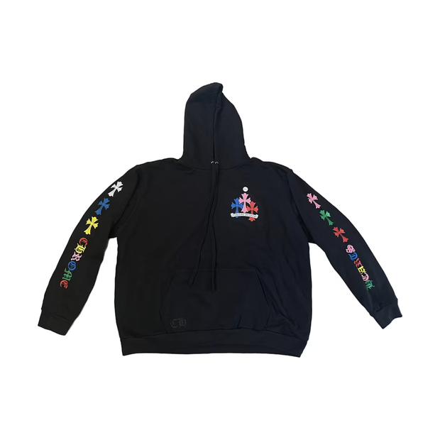 Chrome Hearts Multi Color Cross Hoodie Black (PREOWNED)