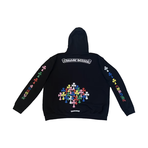 Chrome Hearts Multi Color Cross Hoodie Black (PREOWNED)