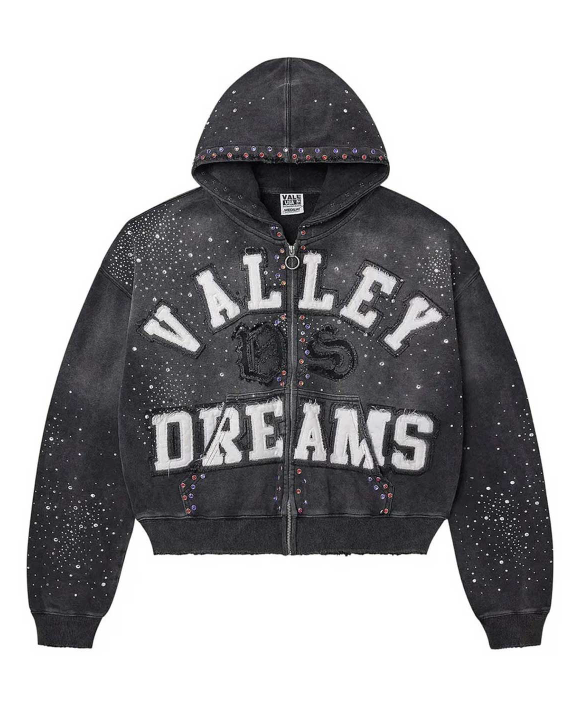 Vale Forever Classico Zip Up Hoodie Black