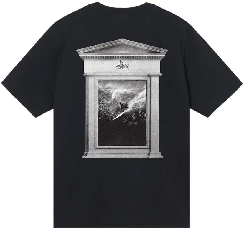 Stussy Surf Tomb Pigment Dyed Tee Black