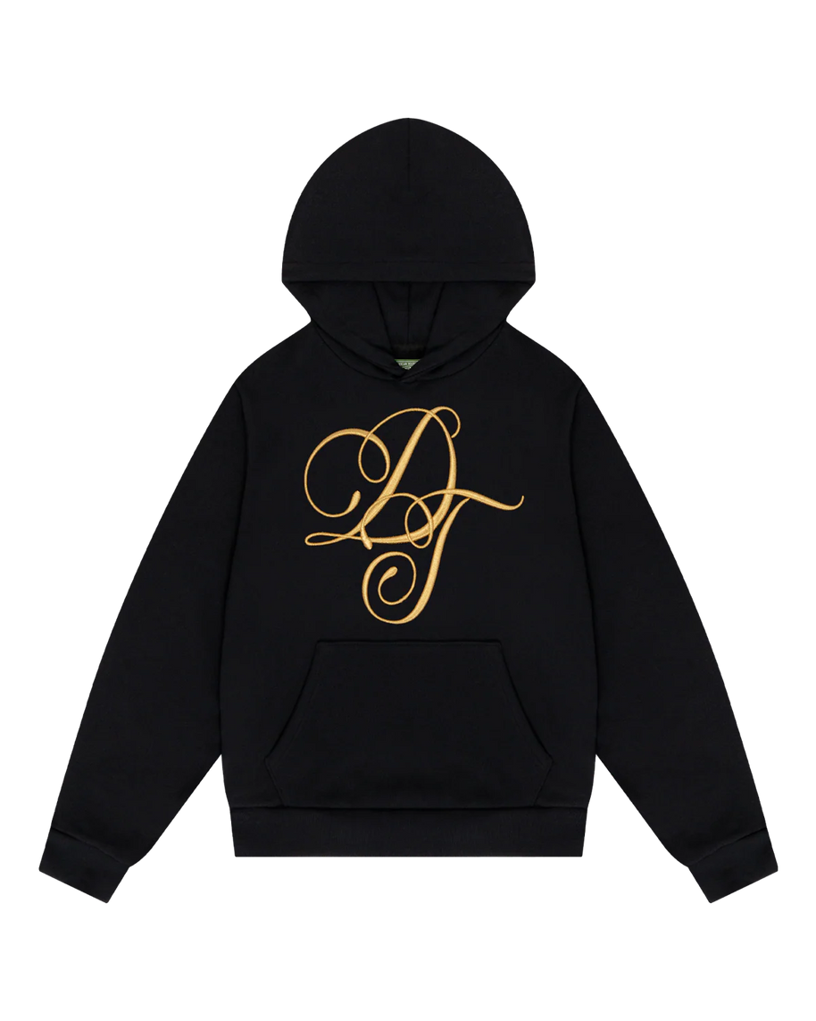 Denim Tears Metallic Gold Script Hoodie