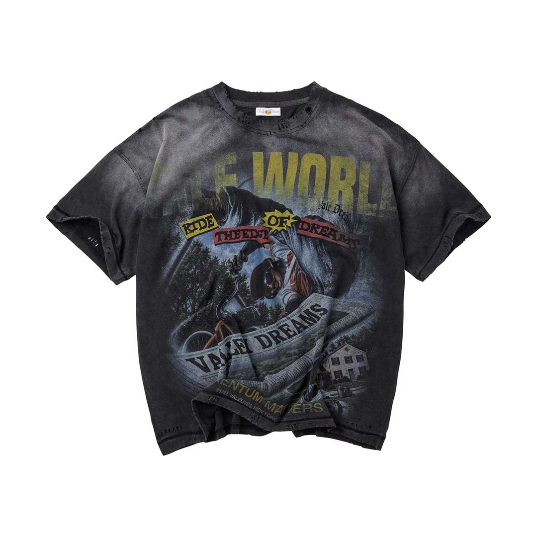 Vale Newspaper Tee Black