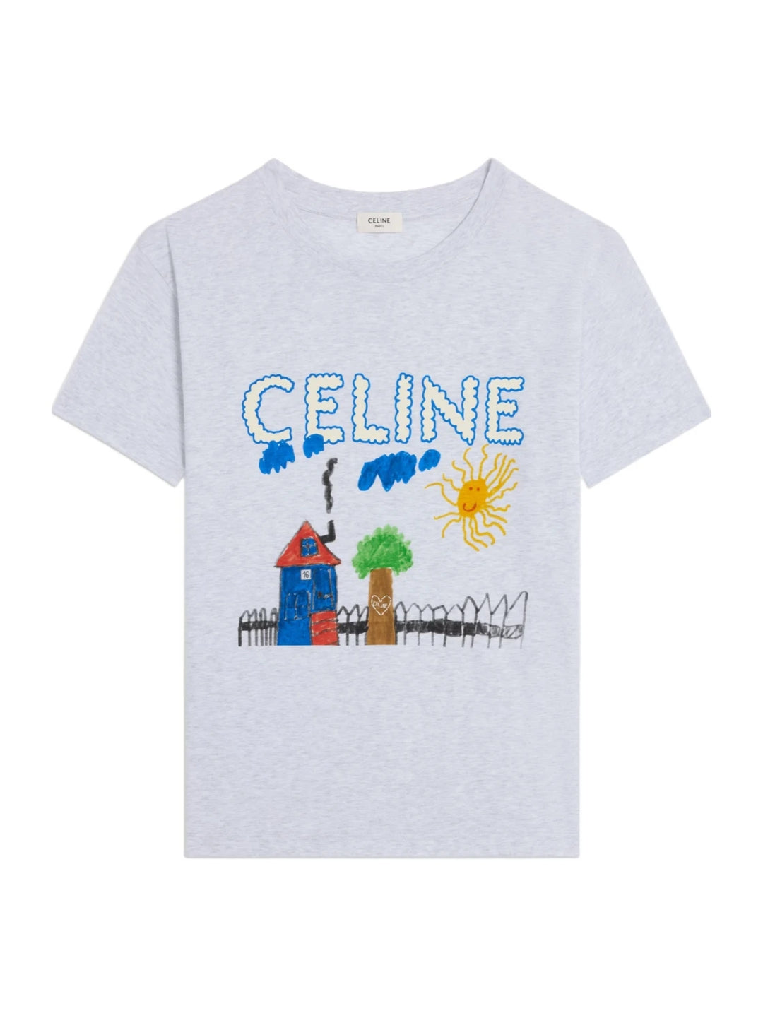 Celine Regular T-Shirt Pale Grey