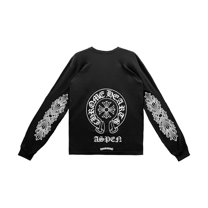 Chrome Hearts Aspen Floral Sleeve Black Pocket L/S