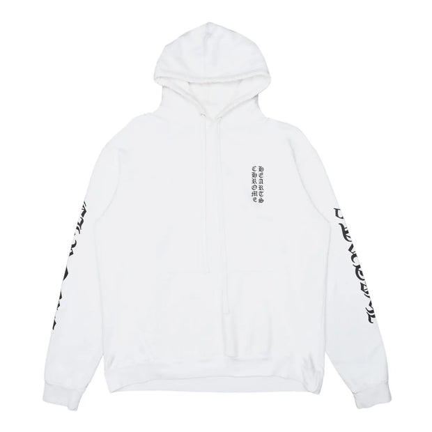 Chrome Hearts Vertical Logo Hoodie White