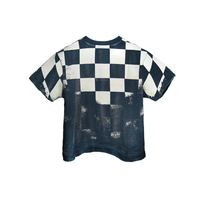Bad Son Checkerboard Tee Vintage Navy