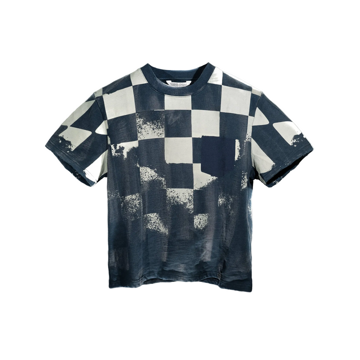 Bad Son Checkerboard Tee Vintage Navy