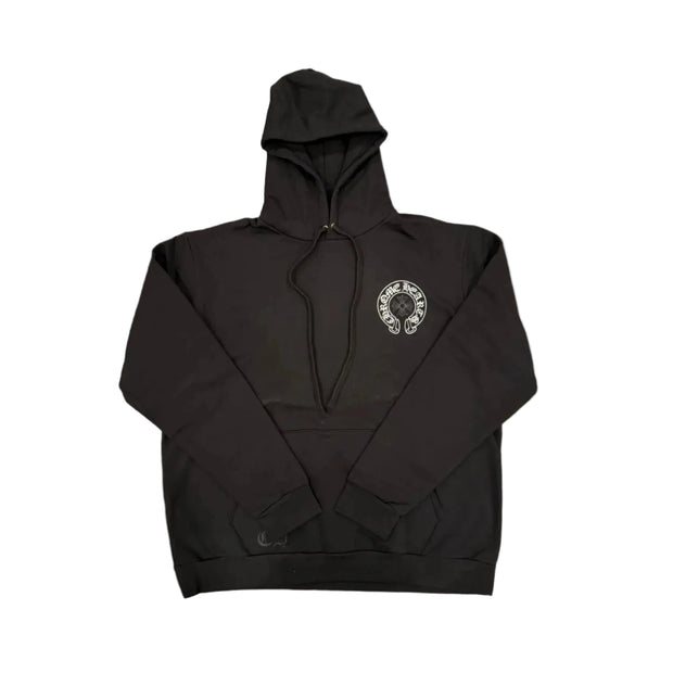 Chrome Hearts Las Vegas Silver Horseshoe Hoodie Black