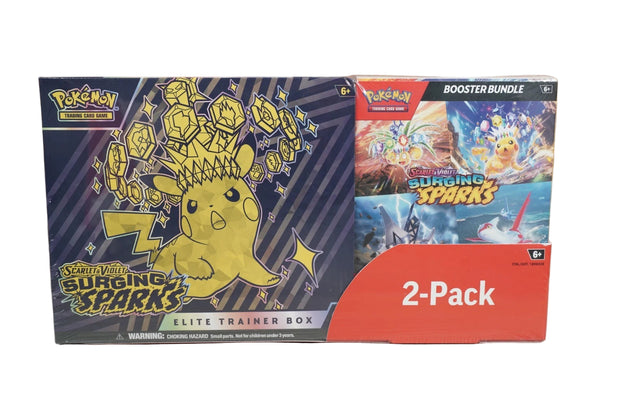 2025 Scarlet & Violet Surging Sparks ETB & Booster Bundle 2Pack