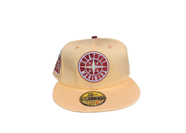 Seattle Mariners 40th Anniversary Peach Maroon Fitted