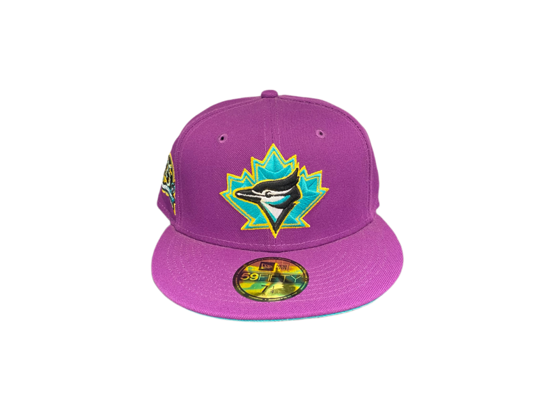 Toronto Blue Jays 25th Anniversary Patch Purple Turquoise Fitted