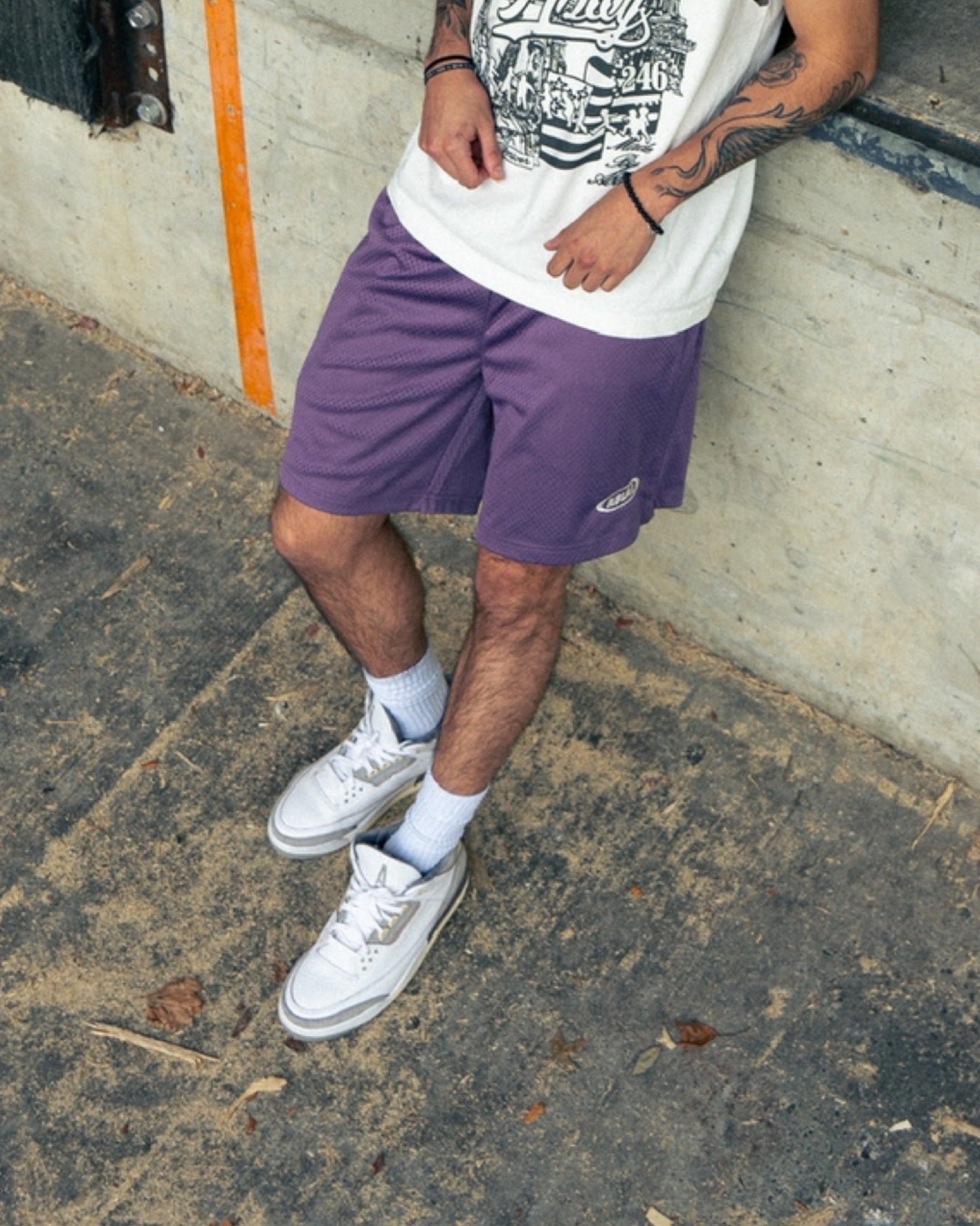 Ablaj Mesh Shorts Purple