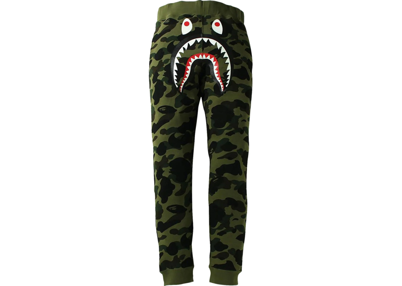 Bape 1st Camo Shark Slim Fit Green Sweatpants