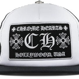 Chrome Hearts CH Hollywood Trucker Hat Black/White