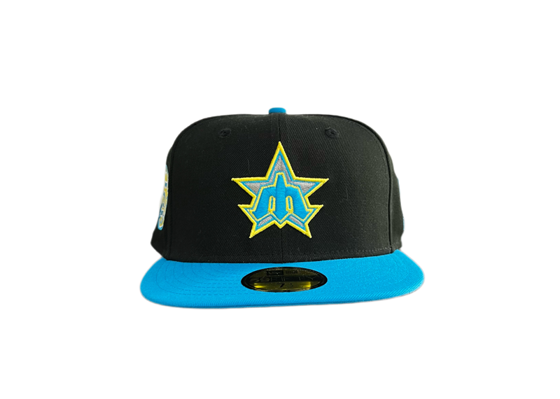 Seattle Mariners 35th Anniversary Patch Black Blue Fitted