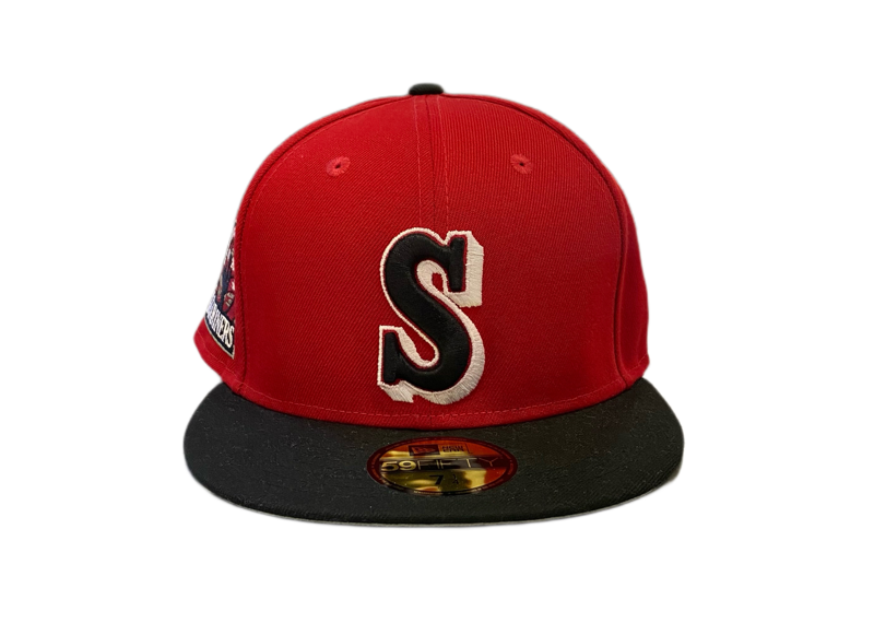 Seattle Mariners 30th Anniversary Patch Red Black Grey Fitted
